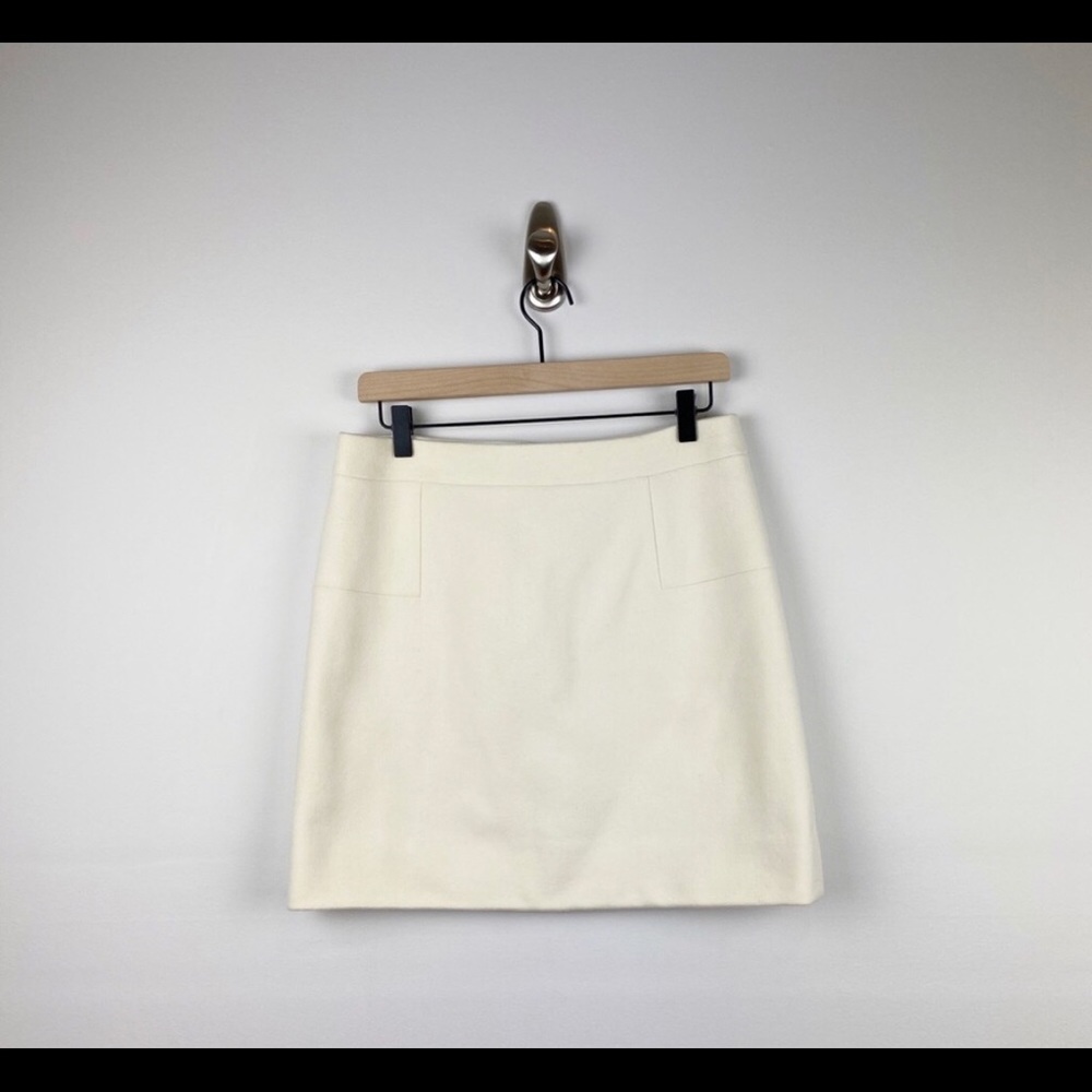 J. Crew Cream Mini Skirt